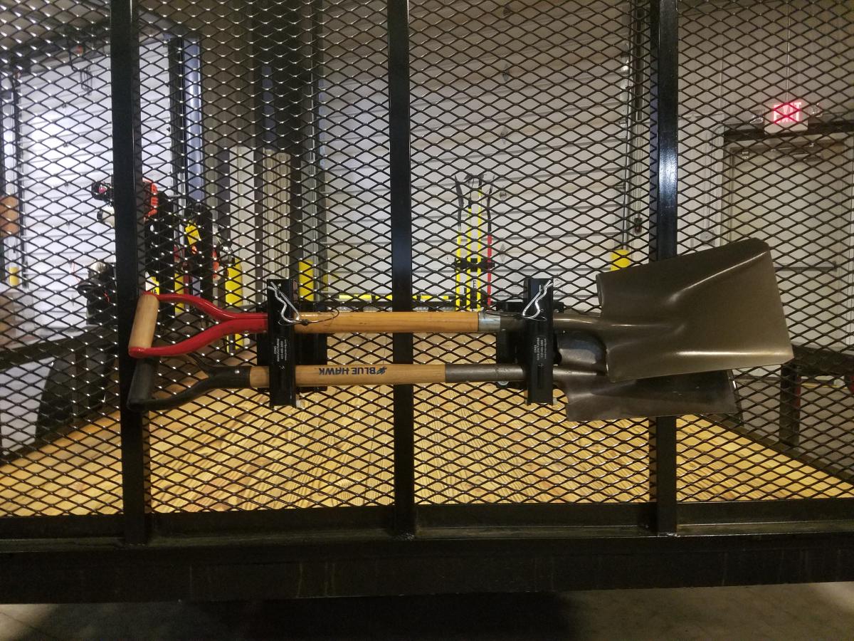 Landscape tool rack, shovel rack, tool rack, tool holder, trailer tool rack