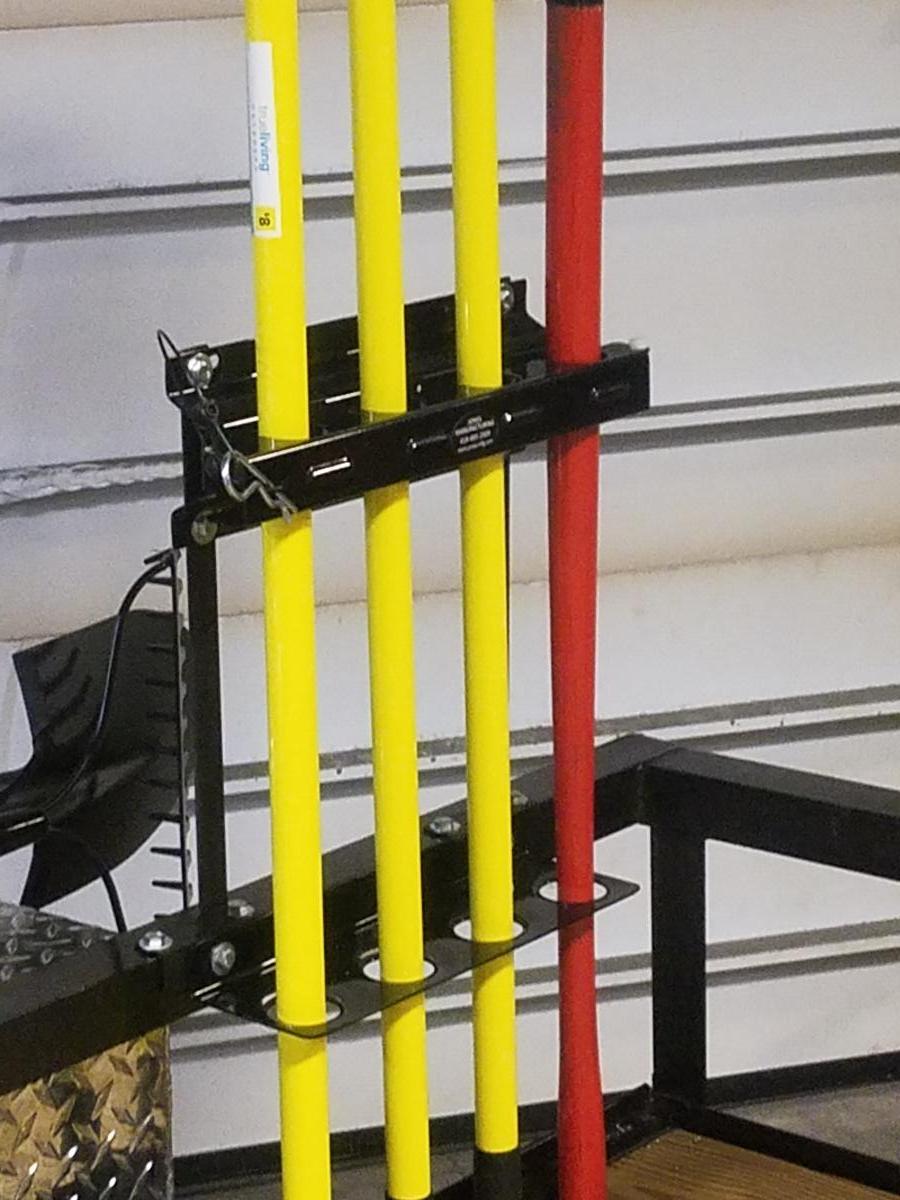 shovel rack, rake rack, tool rack, yard tool holder, trailer tool rack