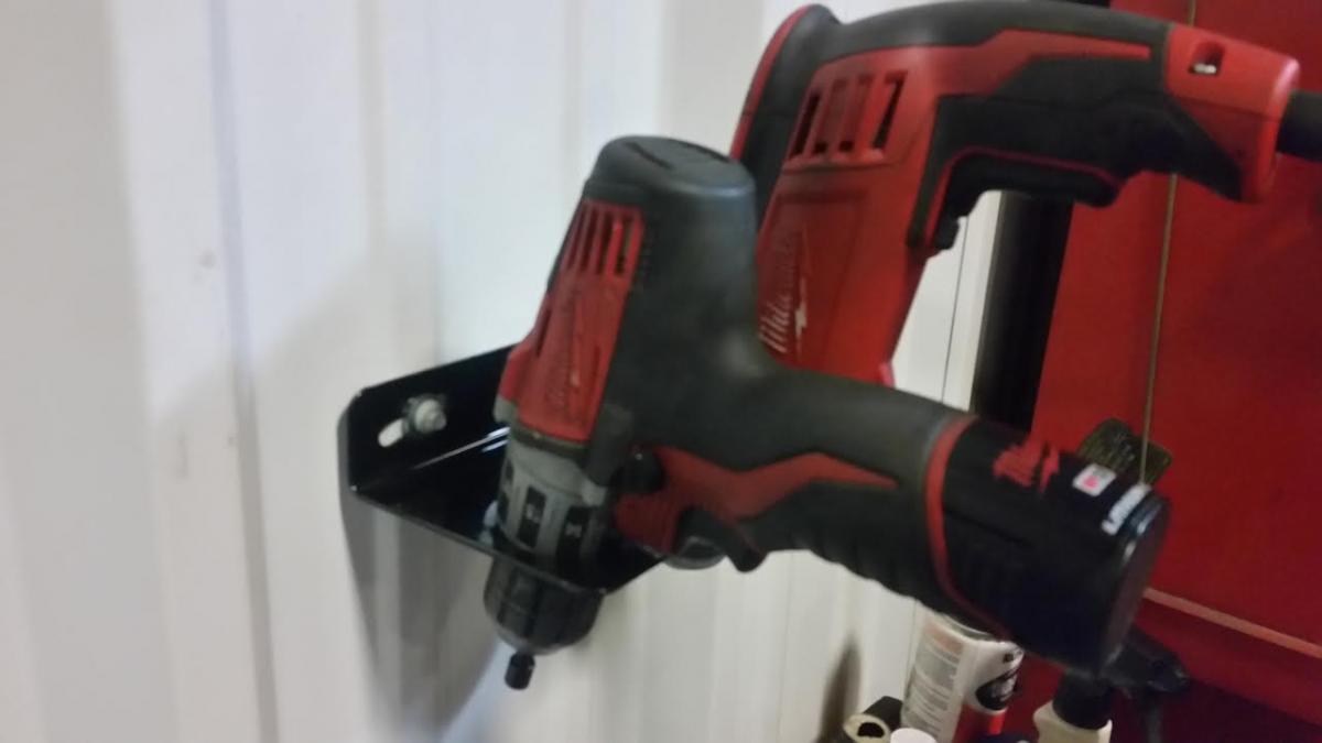 tool rack, tool holder, yard tool holder, drill holder