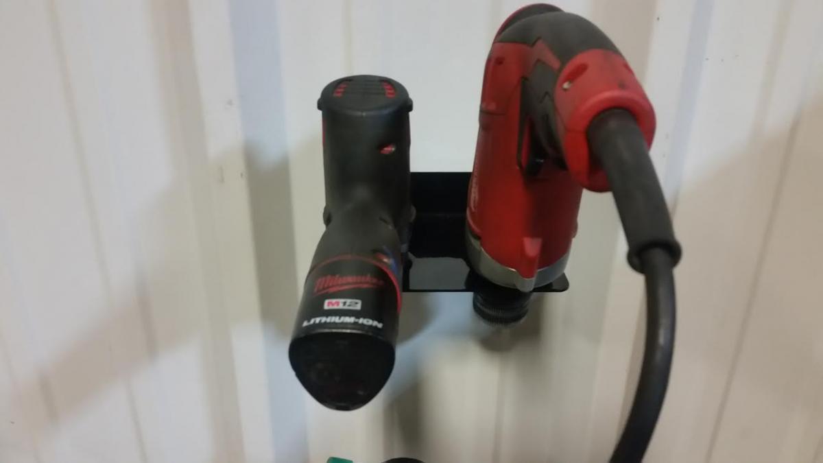tool rack, tool holder, yard tool holder, drill holder