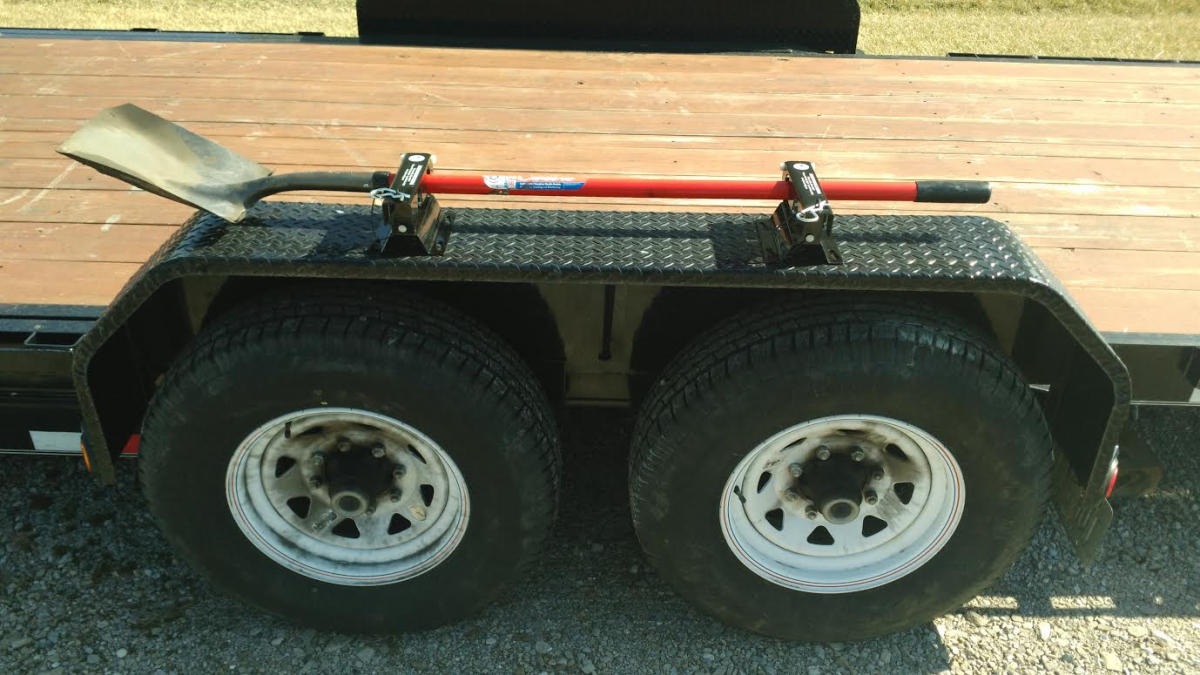 shovel holder, landscaping tool holder, tool holder, tool rack, trailer tool rack